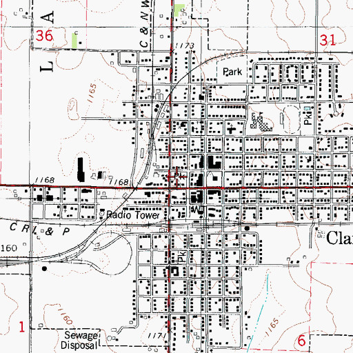 Topographic Map of 4-H Schoolhouse Museum, IA