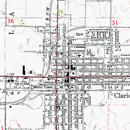 Topographic Map of United Presbyterian Church, IA