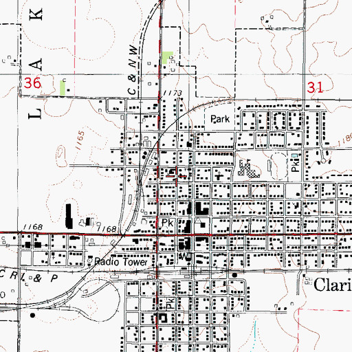 Topographic Map of United Church of Christ, IA