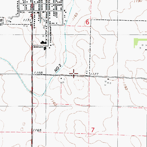 Topographic Map of Jehovah's Witness Kingdom Hall, IA