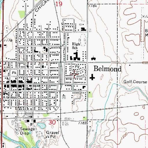 Topographic Map of Bethany Reformed Church, IA
