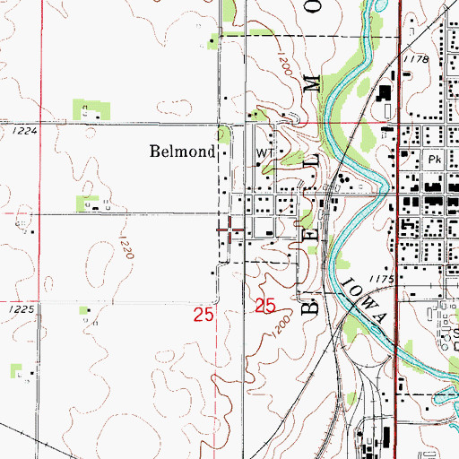 Topographic Map of Dayspring Assembly of God Church, IA