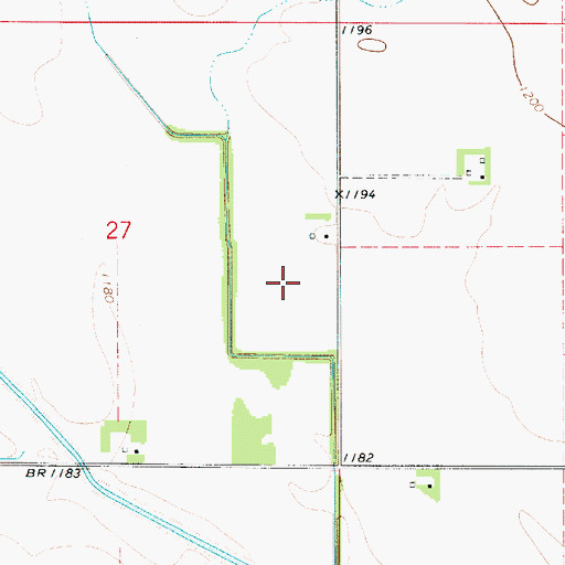 Topographic Map of Deer Creek Wildlife Area, IA