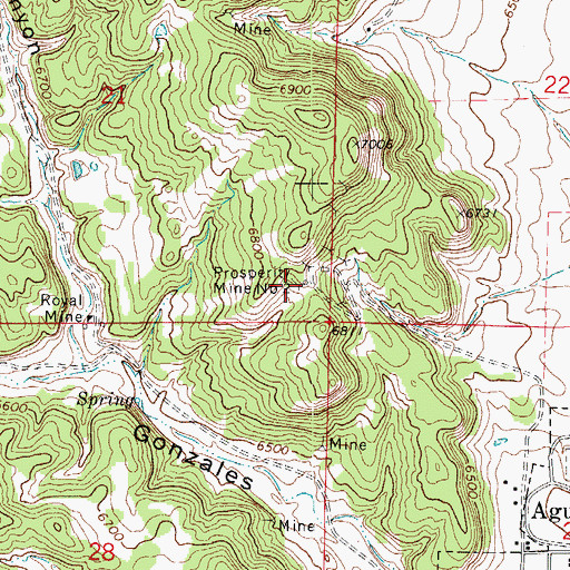 Topographic Map of Prosperity Mine Number 2, CO