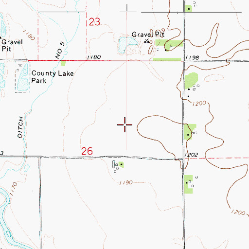 Topographic Map of Overholt Family Plot, IA