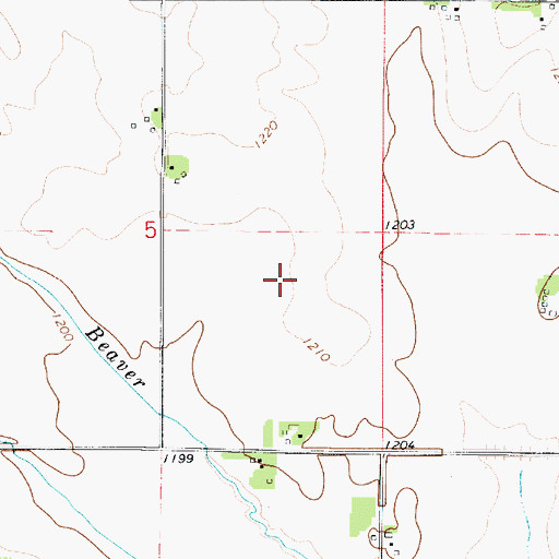 Topographic Map of Brystol Farm Cemetery, IA