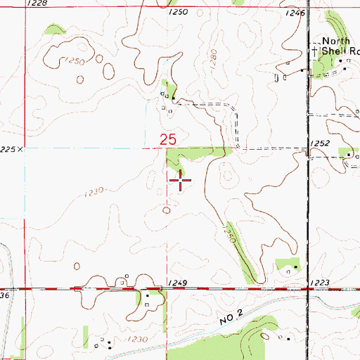 Topographic Map of Dahlside Cemetery, IA