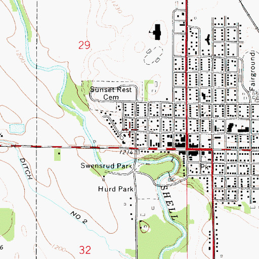 Topographic Map of Welsh Chiropractic Center, IA