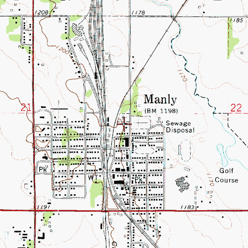 Topographic Map of Sacred Heart Catholic Church, IA