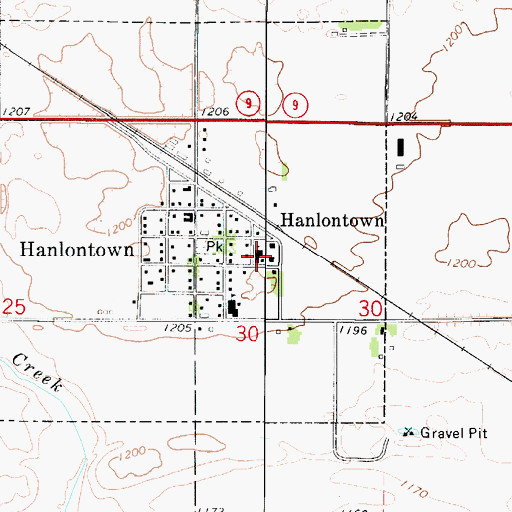 Topographic Map of Grace Lutheran Church, IA