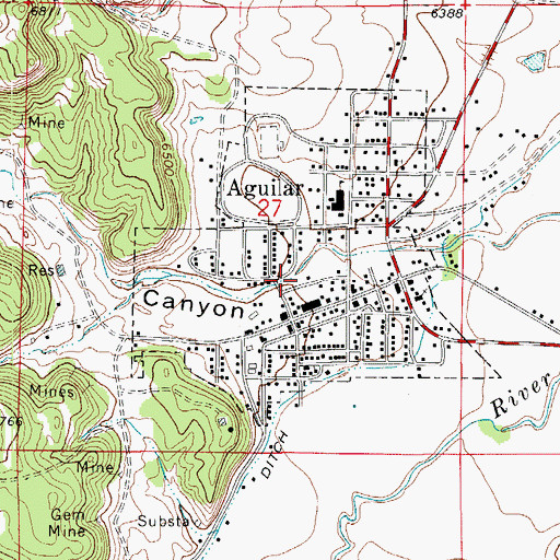 Topographic Map of Gonzales Canyon, CO