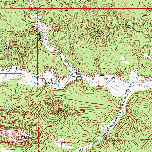 Topographic Map of Wheeler Canyon, CO