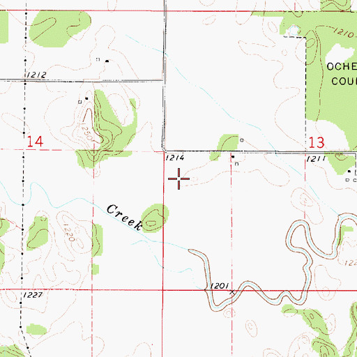 Topographic Map of Hanson Area, IA