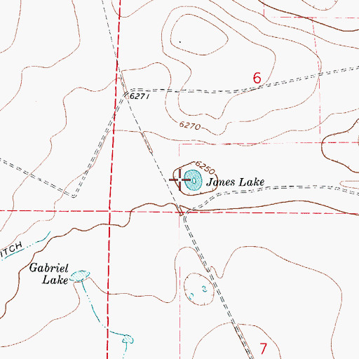 Topographic Map of Jones Lake, CO