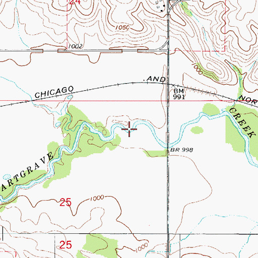 Topographic Map of Deer Meadow Wildlife Area, IA