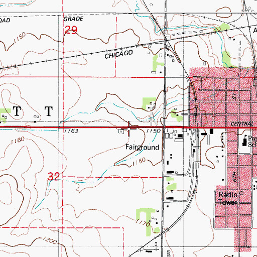 Topographic Map of Franklin County Historical Museum, IA