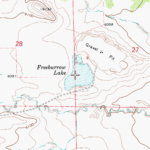 Topographic Map of Freeburrow Lake, CO