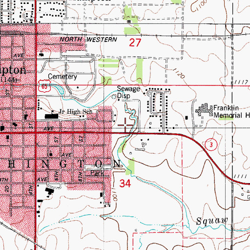 Topographic Map of East Park, IA