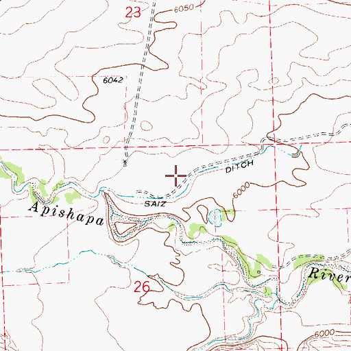 Topographic Map of Saiz Ditch, CO