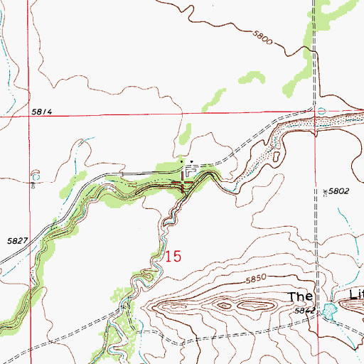 Topographic Map of Del Aqua Arroyo, CO