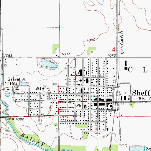 Topographic Map of Grace Baptist Church, IA