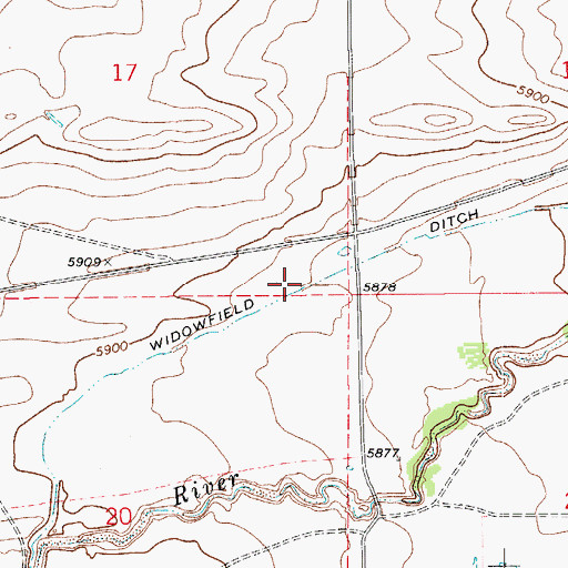 Topographic Map of Windowfield Ditch, CO