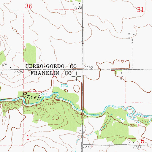 Topographic Map of Sheffield Game Management Area, IA