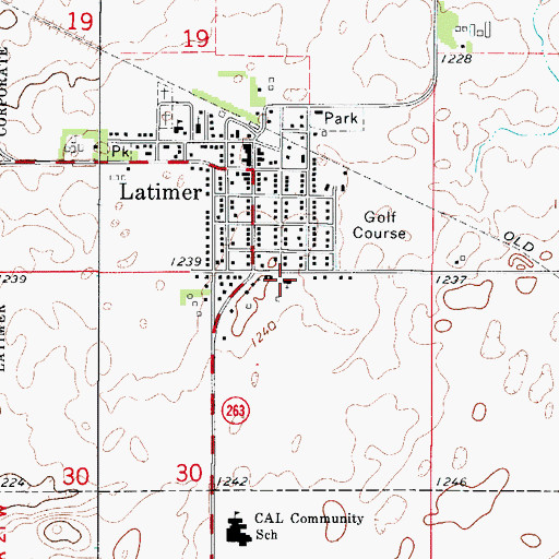 Topographic Map of Immanuel United Church of Christ, IA