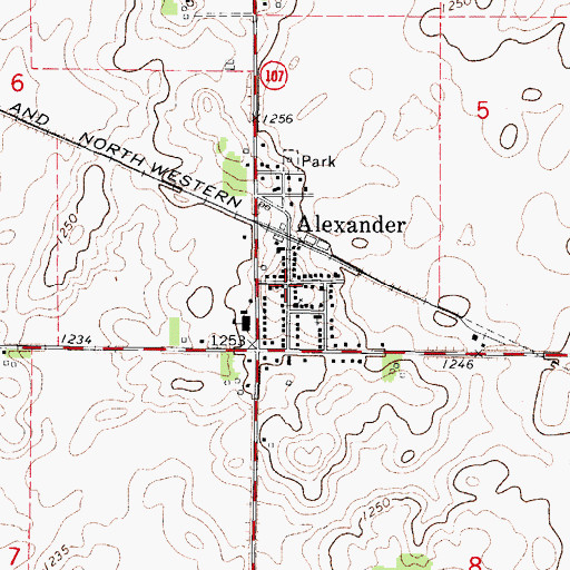 Topographic Map of United Methodist Church, IA