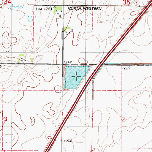 Topographic Map of Interstate Lake Park, IA