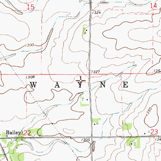 Topographic Map of Wapsie Post Office (historical), IA