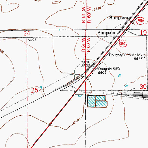 Topographic Map of Simpson Lake, CO