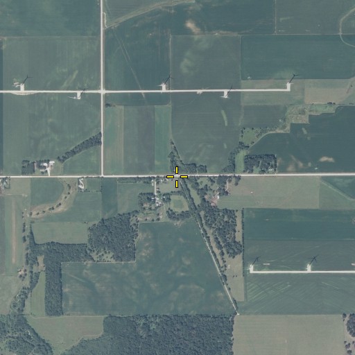 Aerial/Satellite Image of Bailey Post Office (historical), IA