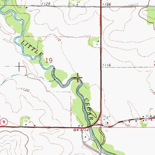 Topographic Map of North Haven Wildlife Area, IA