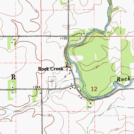 Topographic Map of Rock Creek Lutheran Church, IA