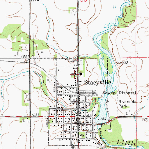 Topographic Map of Visitation Elementary School, IA