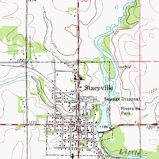 Topographic Map of Visitation Church, IA