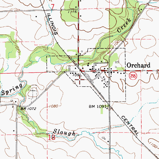 Topographic Map of Orchard, IA