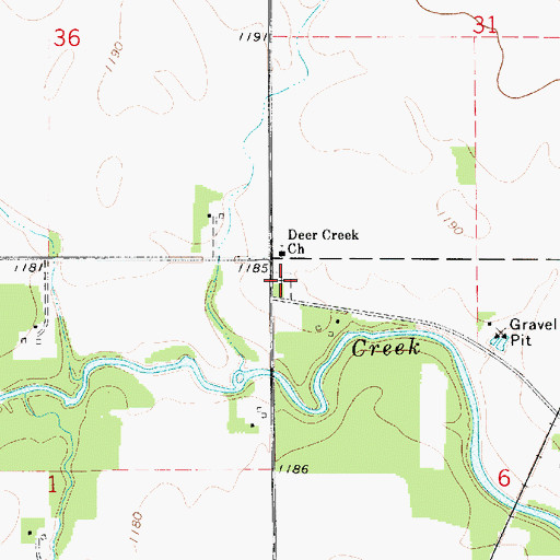 Topographic Map of NE Lutheran Congregational Carpenter Cemetery, IA