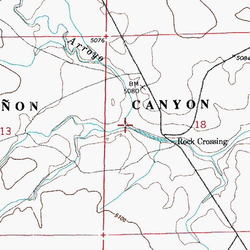 Topographic Map of Burke Arroyo, CO