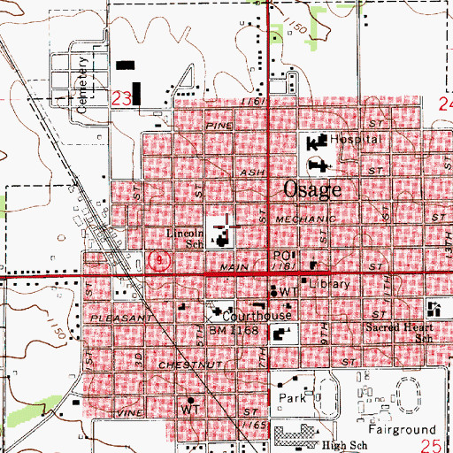 Topographic Map of Cedar Valley Seminary (historical), IA