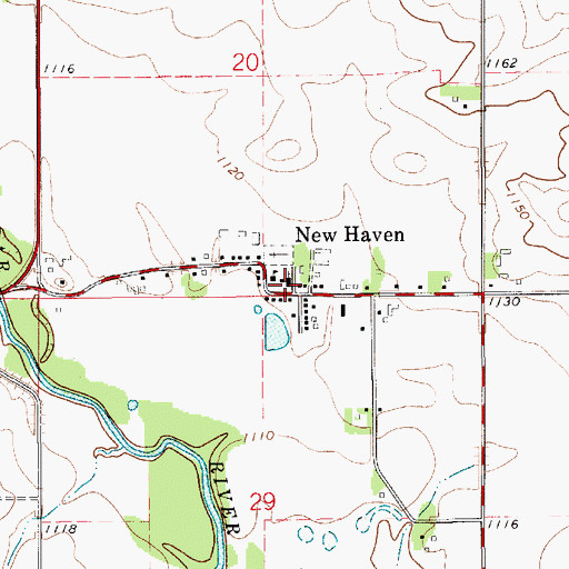 Topographic Map of Saint Peters Church, IA