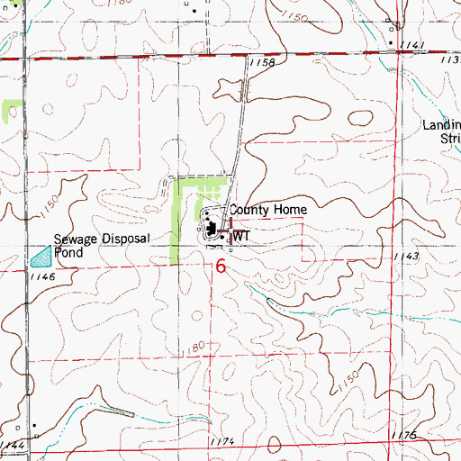 Topographic Map of Wildwood Nature Center, IA