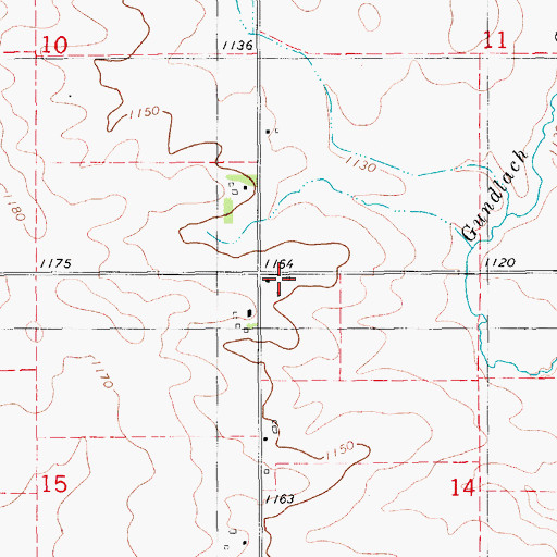 Topographic Map of Scott Post Office (historical), IA