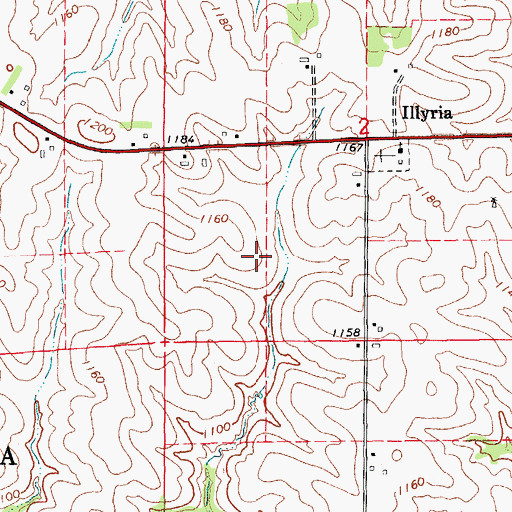 Topographic Map of Leo Post Office (historical), IA