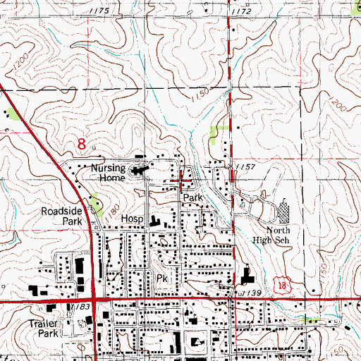 Topographic Map of Bethany Lutheran Church, IA