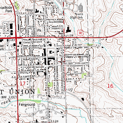 Topographic Map of Victory Christian Church, IA