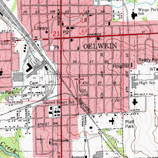 Topographic Map of Hawkeye Dental Studio, IA