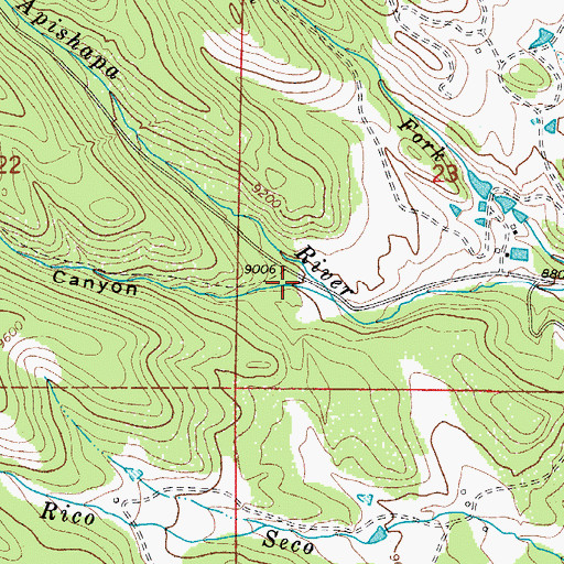 Topographic Map of Oliver Canyon, CO