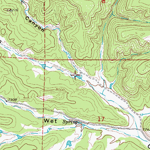Topographic Map of Bear Canyon, CO